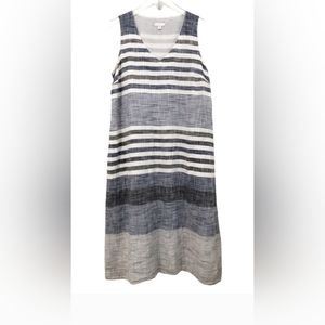 Ladies J Jill Soft Gauzy 100% Cotton Lined Dress Sz Small Beachy W/pockets